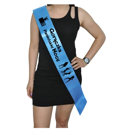 Szarfa NIEBIESKA Wieczór Panieński Gorączka Panieńskiej nocy